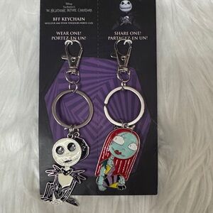 Disney Nightmare Before Christmas Jack and Sally Keychain Set